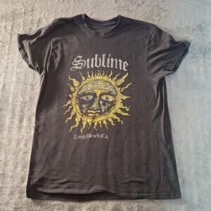 Sublime Long Beach Graphic T-Shirt Size XL Gray Short Sleeve Music Cotton